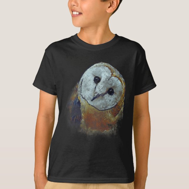 Luggaruv Tavla Uggla Konst  T Shirt (Framsida)