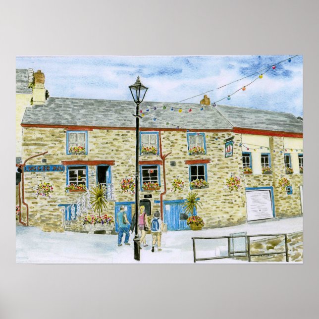 "Lugger Inn (Polruan)" Poster (Framsidan)