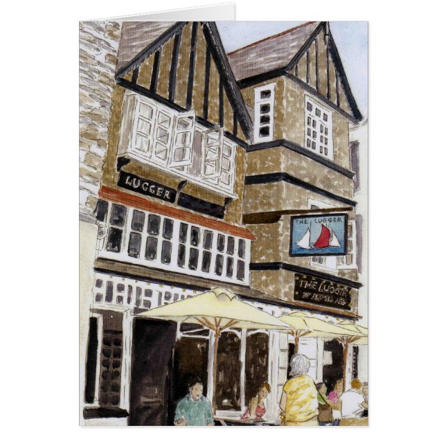 "Luggeren (Fowey)" kort (Framsidan)