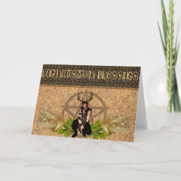 Lughnasadh Blessings Wiccan Sabbat Hälsning Kort