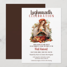 Lughnasadh Fall Harvest Party Apple Dam Inbjudningar