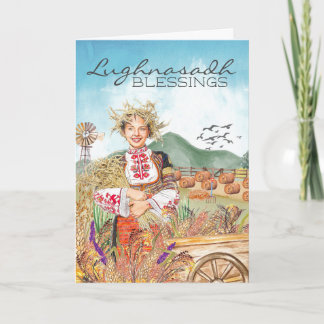 Lughnasadh Farm Harvest Helgdag Card Kort