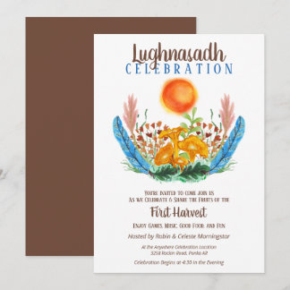 Lughnasadh First Harvest Firande Party Inbjudningar
