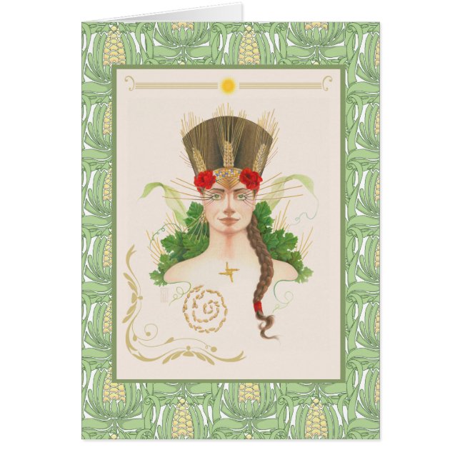 Lughnasadh Goddess Tailtiu OBS Kort (Framsidan)