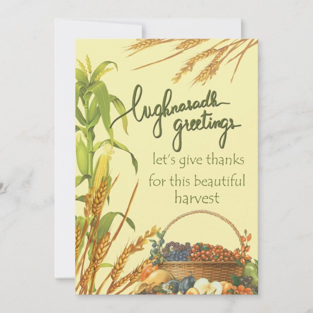 Lughnasadh hälsning kort (Framsida)