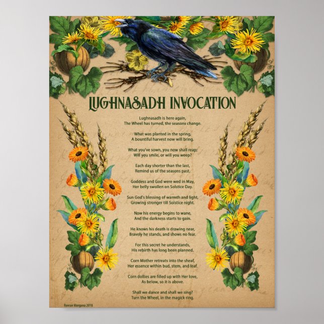 LUGHNASADH INVOCATION PRAYER POSTER (Framsidan)