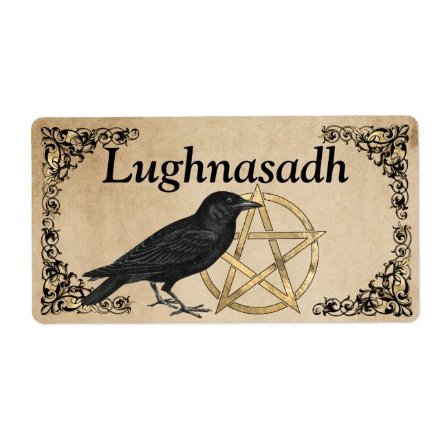 LUGHNASADH SABBAT-ETIKETT FRAKTSEDEL (Framsidan)
