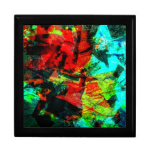 Lugn abstrakt Jewelry Keepsak,Mjuk blå abstrakt