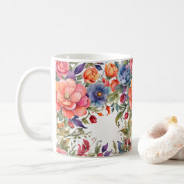 Lugn akvarellblomma PD Kaffemugg