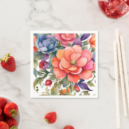 Lugn akvarellblomma PD Pappersservett
