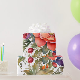 Lugn akvarellblomma PD Presentpapper