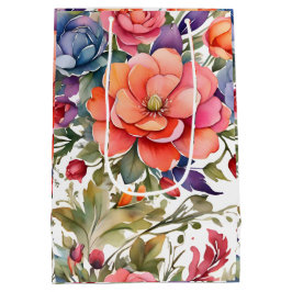 Lugn akvarellblomma presentbag