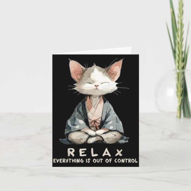 Lugn allt är utom kontroll zen meditation kort (Framsida)