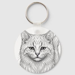 Lugn Angora Kattunge Nyckelring