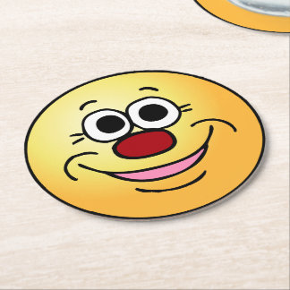 Lugn Ansikte Grumpey Underlägg Papper Rund