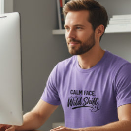 Lugn Ansikte Vild Förskjutning Frontlinje T-shirt 