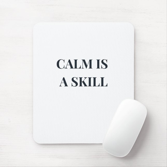 Lugn Är en Färdighet Minimalistisk Typografi Musmatta (Med mus)