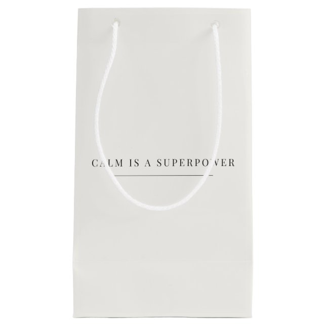 Lugn är en superkraft presentpåse – minimalistisk  (Framsidan)