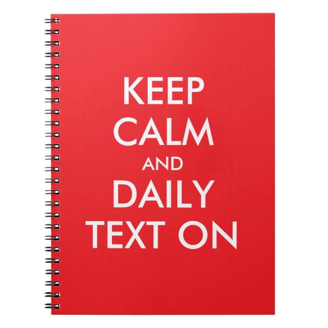 Lugn av behålla och daglig text på JW Anteckningsbok (Framsidan)