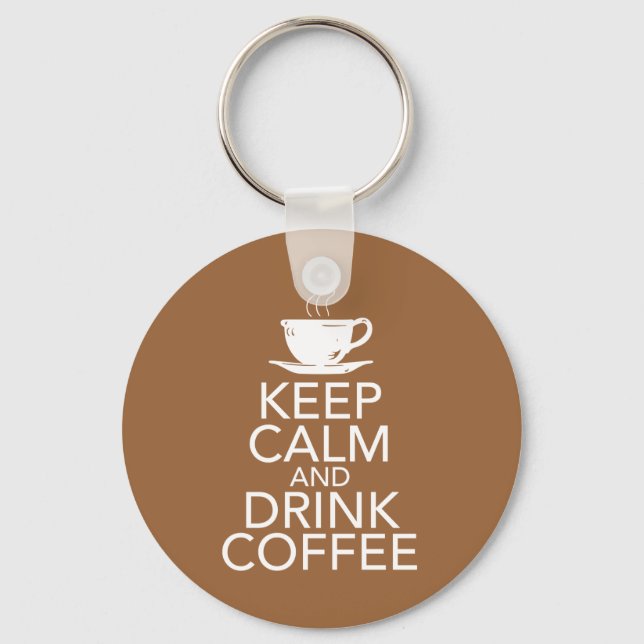 Lugn av behålla och Drag kaffepresentobjekt Nyckelring (Framsida)