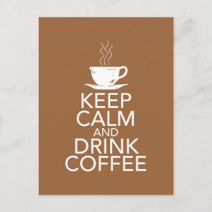 Lugn av behålla och Drag kaffepresentobjekt Vykort