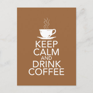 Lugn av behålla och Drag kaffepresentobjekt Vykort