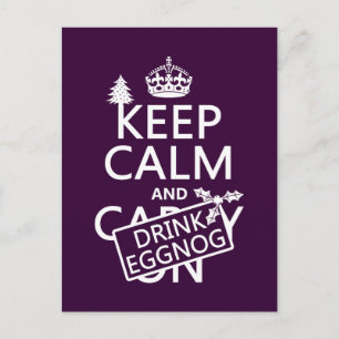 Lugn av behålla och dryck egga (anpassa färg) vykort