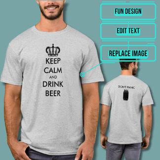 Lugn av behålla och dryck öl t shirt