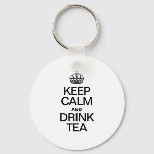 LUGN AV behålla OCH DRYCK TEA Nyckelring