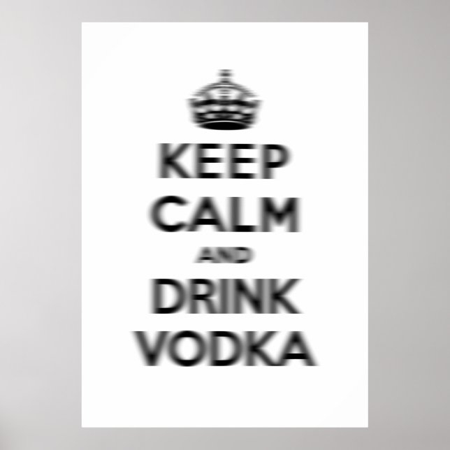 lugn av behålla och dryck vodka poster (Framsidan)
