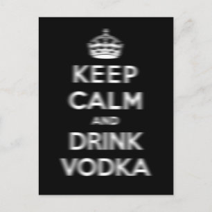 lugn av behålla och dryck vodka vykort