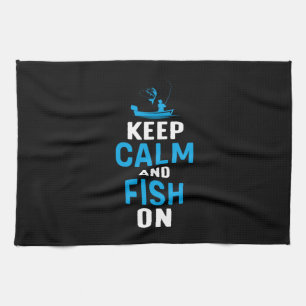 Lugn av Behålla och fisk på Fisher Gift Kökshandduk