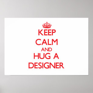 Lugn av behålla och Hugga en designer Poster