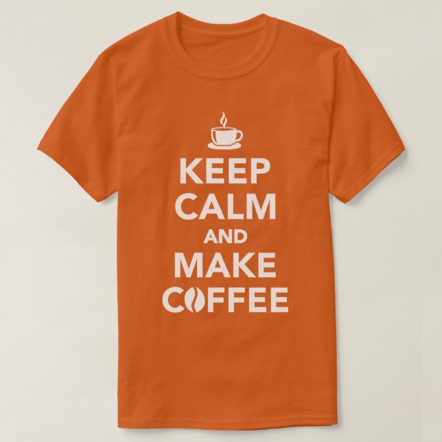 lugn av behålla och kaffe t shirt (Design framsida)