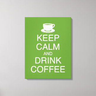 Lugn av behålla och konturteckning av kaffevägg so canvastryck