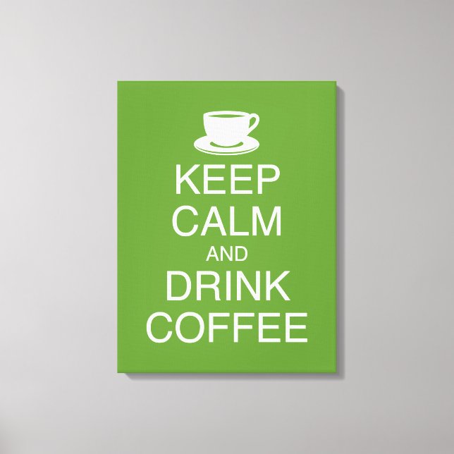 Lugn av behålla och konturteckning av kaffevägg so canvastryck (Framsida)