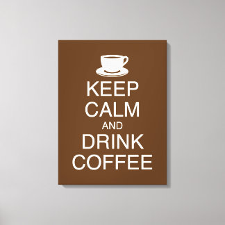 Lugn av behålla och konturteckning av kaffevägg so canvastryck