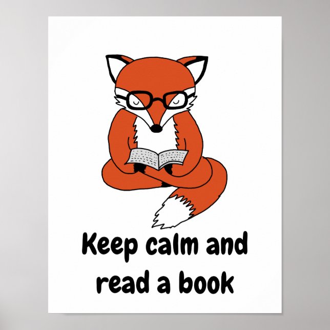 lugn av behålla och läs bok-offertfoxt poster teck (Framsidan)