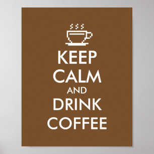 lugn av behålla och poster kaffe Kafédekan