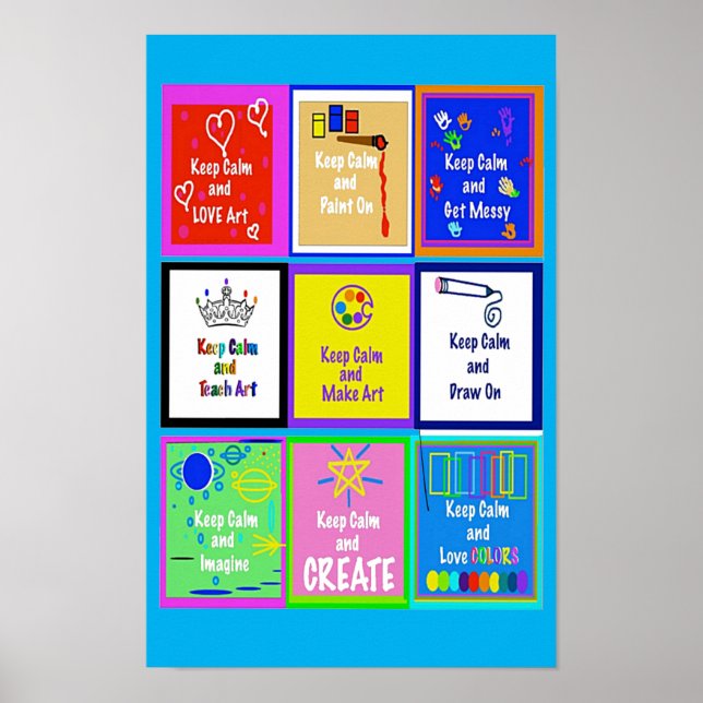 Lugn av behålla och Poster teckningar (Framsidan)