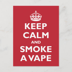 LUGN av behålla och RÖKA EN VAPE - Ändra bakgrund Vykort