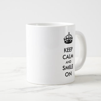 Lugn av Behålla och Smiles on White Kraft Papprare Jumbo Mugg