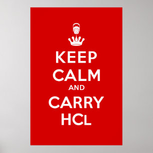 Lugn av behålla och transport av HCl Poster