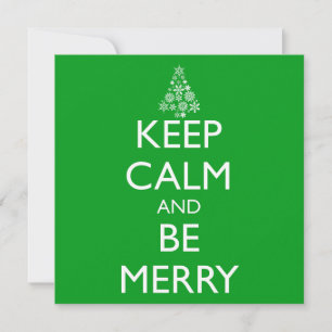 LUGN AV behålla OCH VARA MERRY-inbjudan Inbjudningar