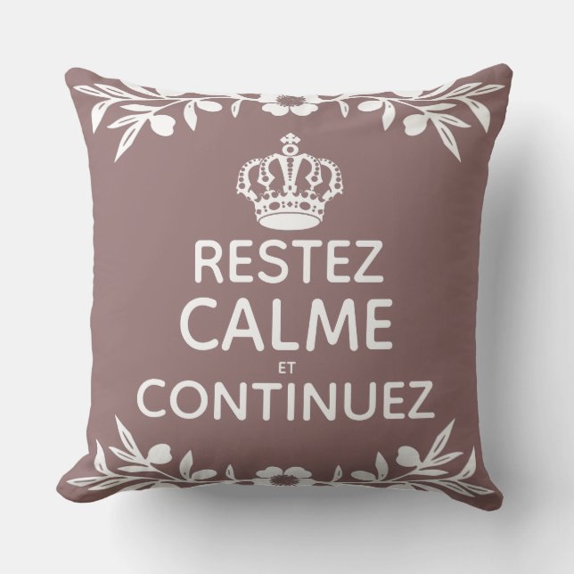 lugn av Behållan för  av olivoljans Fransk i gren Kudde (Framsida)