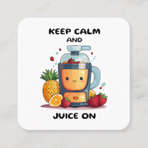 Lugn av Behållan för fruktjuicer och juicehälsa Fyrkantigt Visitkort