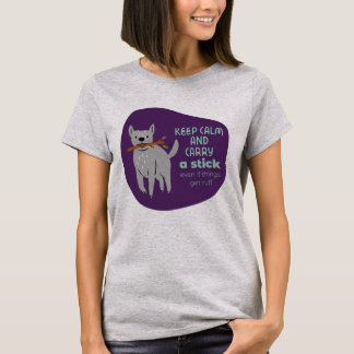 lugn av behållan rolig hund humor och bär på en pi t shirt