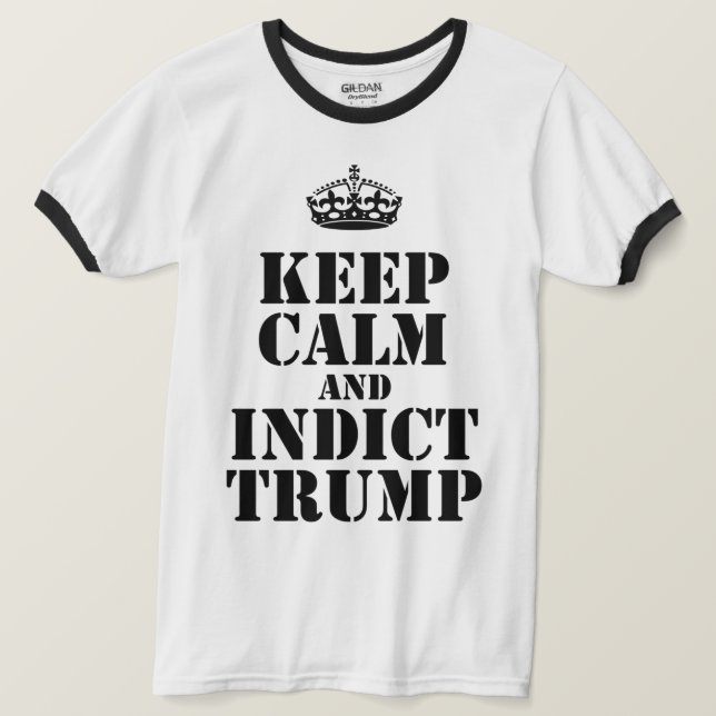 Lugn av den politiska Behållan och ange trumpetapp T Shirt (Design framsida)