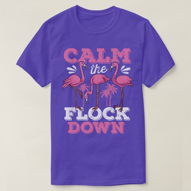 Lugn av Flock Down Flamingo T Shirt (Design framsida)