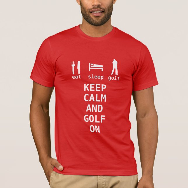 Lugn av golf-Behålla i viloläge och Golf ON Tee Shirt (Framsida)